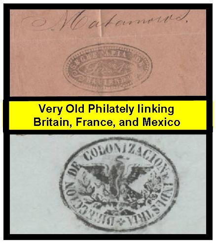 19th CENTURY LETTERS LINKING BRITAIN-FRANCE-MEXICO